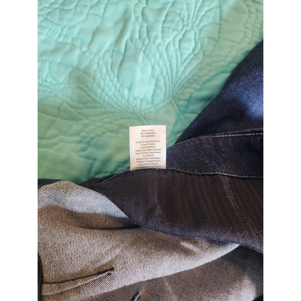 Talbots Heritage Ankle Jeans Womens 16P Dark Wash Pull On Stretch Denim Slim Leg